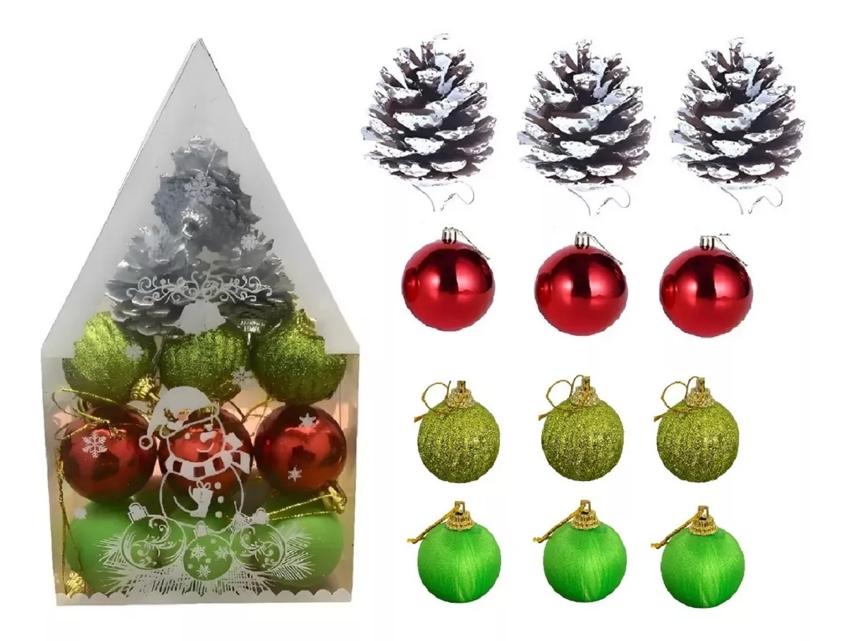 X12 Bambalinas Esferas Navidad Decorativas Esferas Navideñas