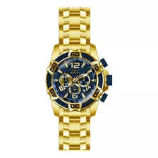 Reloj Invicta 25852 Oro Hombres Color De La Correa Dorado Color Del Bisel Azul Color Del Fondo Azul