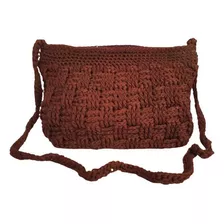 Mini Bolso Estilo Shoulder Crochet Color Chocolate