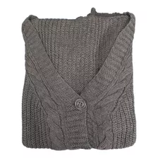 Cardigan Feminina Plus Size Botão Grossa Quente Tricot Lã 