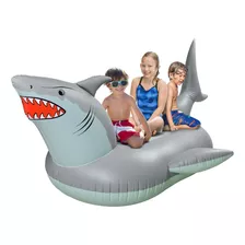 Gofloats Gigante Inflable Tiburon Piscina La Balsa De Flotad