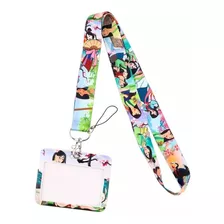 Lanyard Mulan - Cinta Colgante + Portacredencial Horizontal 