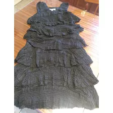 Vestido Importado Con Volados De Encaje Ts/m