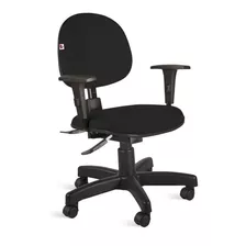 Cadeira De Escritório Qualiflex Executiva Ergonômica Com Braços N17 Abnt Ergonômica Preta Com Estofado De Tecido