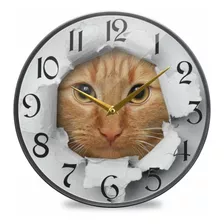 Lindo Gato Mariposa Divertidos Relojes De Pared Con Pil...