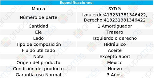 1 Amortiguador Tra Der O Izq Buick Lacrosse 10-14 Foto 2