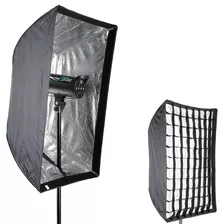 Softbox Com Grid 90x60cm E Montagem De Sombrinha