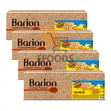 Kit Tubetes Rolinhos Wafer Sabor Baunilha Barion 4 Caixas