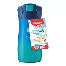 Botella Picnik Concept Kids 871203 De Acero Inoxidable, Color Azul, Mapeada