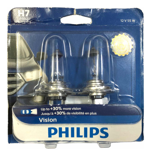 Set 2x Foco Halgeno Philips Vision Oem Agencia 12v H7 55w Foto 2