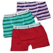 Pack X3 Boxer Niños Algodón Antillitas Surtido 3600