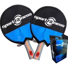 Raquetas Ping Pong Sport Fitness + 6 Pelotas Con Estuche Kit