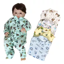 Kit 05pçs Macacão Atacado Roupa Bebê Menino Bodies Principe