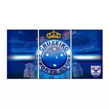 Quadros Decorativo Cruzeiro Esporte Clube 3 Peças Lindo 