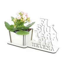 5 Porta Flores Display Personalizado Mdf Branco Fisioterapia