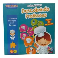 Quebra Cabeça Educativo Descrobrindo Profissões Bate Bumbo