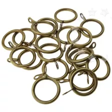 20x / Pack Ganchos De Anillo De Cortina De Cromo Para Postes