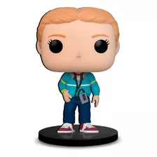 Totem Médio Boneco Max Stranger Things 14cm + Base