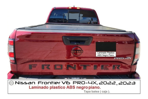 Letras Logotipo Nissan Frontier V6 21 - 23 Tapa Batea Negro  Foto 3