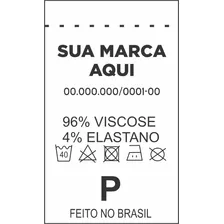 1000 Etiquetas Nylon Personalizada 25x51mm Para Roupas