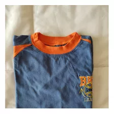 Remera Manga Larga Talle 8 En Azul Y Naranja