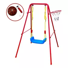 Balanço Playground Infantil Com Cesta Basquete Bw252