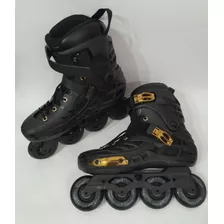 Patins Darkness Gold Marca Oxer In Line Preto/ouro Número 40