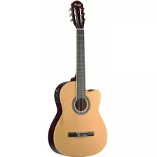 Violão Clássico Nylon Ac60 Natural Memphis Eletroacústico 