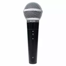 Microfone Dinâmico Mão Com Fio Leson Ls 50 Preto 70 Khz