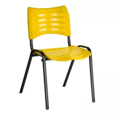 Cadeira Fixa Para Escritório Secretaria Turim Amarelo