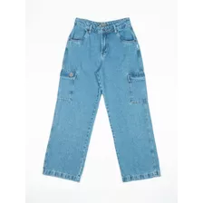 Calça Cargo Jeans Feminina Element Madison Azul