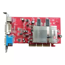 Placa De Vídeo 256mb Vga Dvi Slot Agp Pc Antigo 128bit C/ Nf