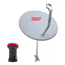 Antena W3sat Banda Ku 60cm + Lnbf Ku Simples - Sky Oi Claro