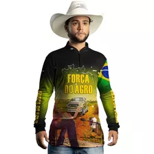 Camisa Força Do Agro - Engenheiro Agrônomo Proteção Uv 50+