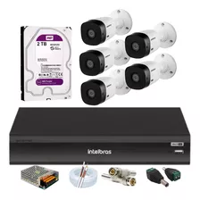 Kit Intelbras 5 Vhl 1220 E Dvr Inteligente Imhdx 3008 C/2tb