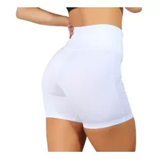 Short Legging Meia Coxa Lisa Suplex Cintura Alta Fitness