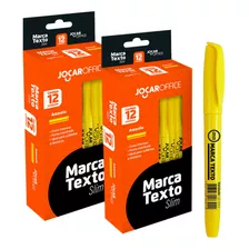 Kit Canetas Marca De Texto Neon Amarelo 24 Unidades