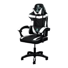 Cadeira Gamer Ajustável Preto Com Branco Hoopson - Cg-506 Material Do Estofamento Pele Sintética/mesh