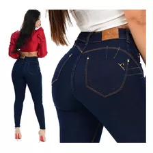 Calça Jeans Feminina Cintura Super Alta Cor Intenso C. Lycra