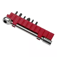 Matraca Swisstool Victorinox C/ Bits Dados 3.0306 Color Plata Y Rojo