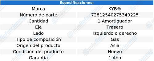 1 Amortiguador Gas Tras Izq/der Meriva 03 Al 06 Kyb Foto 2