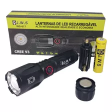 Lanterna Edc Tática Led V3 Usb 9.500.000 Lumens Emergencia