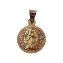 Medalla Virgen De Guadalupe 10 Kilates Con Cadena Incluida