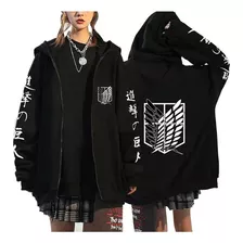 Sudadera Con Cremallera Attack Titan Anime Hombre Mujer