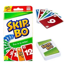 Jogo De Cartas Skip.bo Uno Skip Bo Mattel Baralho Presente 