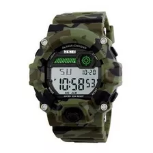 Relógio Masculino Skmei Militar Digital 1197 A Prova D` Água, Cor Verde Camuflado