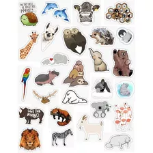 Planilla De Stickers Zoologico 28 Cm Aprox