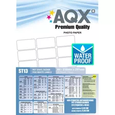 Etiquetas Pet Vinilo 6,40 X 3,39 Sticker Resistente Al Agua