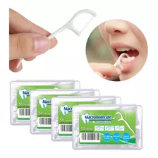 Palillo Hilo Seda Dental Flosser Limpieza Interdental 200pcs