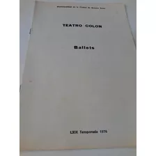 Teatro Colón. Programa Temporada 1976. Ballets. El Corsario